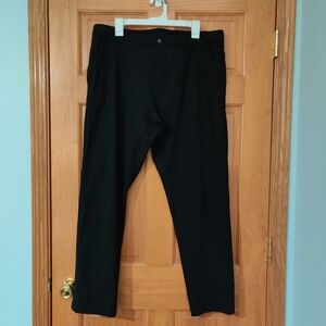 Lululemon Commission Pants Mens Size 36 Tapered Leg Warpstreme Stretch Black